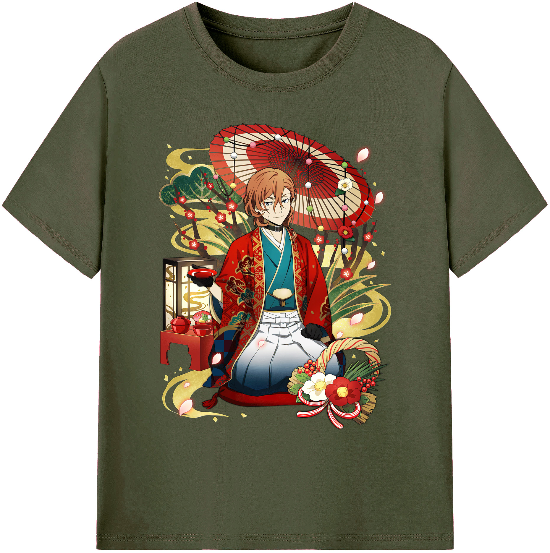 （画像用） 文豪ストレイドッグス Bungo Stray Dogs 綿100％ メンズ半袖Tシャツ｜肌触りやわらか＆通気性